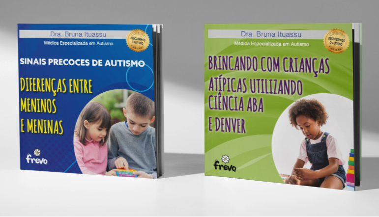 Capas livros 1 Sinais precoces de autismo e 2 Brincando com crianças atípicas
