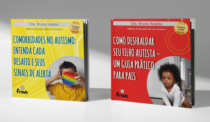 Capas dos livros 3 Comoridades no Autismo e 4 Como Desfraldar seu filho autista