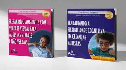 Capas dos livros 5 Preparando ambientes com suporte visual e 6 trabalhando a flexibilidade cognitiva